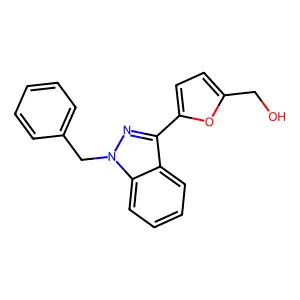 [5-(1-benzylindazol-3-yl)furan-2-yl]methanol structure