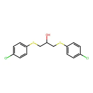 1,3-bis[(4-chlorophenyl)sulfanyl]propan-2-ol structure