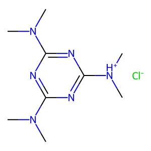 [4,6-bis(dimethylamino)-1,3,5-triazin-2-yl]-dimethylazanium chloride structure