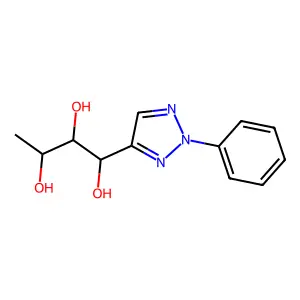 1-(2-phenyltriazol-4-yl)butane-1,2,3-triol structure