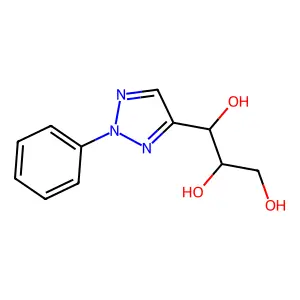 1-(2-phenyltriazol-4-yl)propane-1,2,3-triol structure