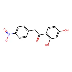 1-(2,4-dihydroxyphenyl)-2-(4-nitrophenyl)ethanone structure