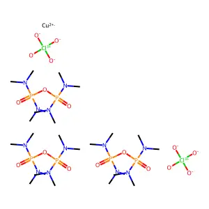 COPPER(2+), TRIS(OCTAMETHYLPYROPHOSPHORAMIDE)-, DIPERCHLORATE structure