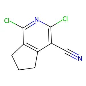 1,3-dichloro-6,7-dihydro-5H-cyclopenta[c]pyridine-4-carbonitrile structure