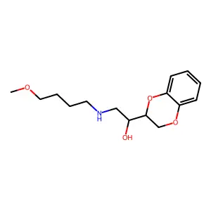 1-(2,3-dihydro-1,4-benzodioxin-3-yl)-2-(4-methoxybutylamino)ethanol structure