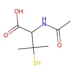 N-Acetyl-D-penicillamine structure