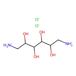 MANNITOL, 1,6-DIAMINO-, D-, DIHYDROCHLORIDE structure