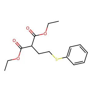 diethyl 2-(2-phenylsulfanylethyl)propanedioate structure