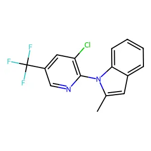 1-[3-chloro-5-(trifluoromethyl)-2-pyridinyl]-2-methylindole structure