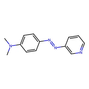Pyridine-3-azo-p-dimethylaniline structure