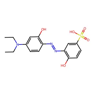 Benzenesulfonic acid, 3-[2-[4-(diethylamino)-2-hydroxyphenyl]diazenyl]-4-hydroxy- structure