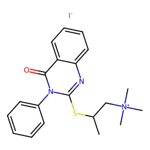 Ammonium, (2-((3,4-dihydro-4-oxo-3-phenyl-2-quinazolinyl)thio)propyl)trimethyl-, iodide structure