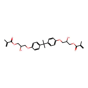 [2-hydroxy-3-[4-[2-[4-[2-hydroxy-3-(2-methylprop-2-enoyloxy)propoxy]phenyl]propan-2-yl]phenoxy]propyl] 2-methylprop-2-enoate structure