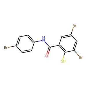 Compound C13H8Br3NOS structure