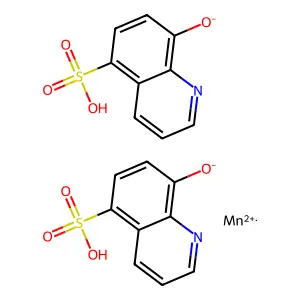 Manganese, bis(5-sulfo-8-quinolinolato)- structure