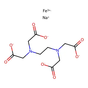 sodium2-[2-[bis(carboxylatomethyl)amino]ethyl-(carboxylatomethyl)amino]acetateiron(3+) structure
