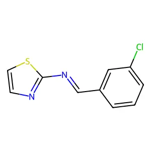 1-(3-chlorophenyl)-N-(1,3-thiazol-2-yl)methanimine structure