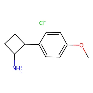[2-(4-methoxyphenyl)cyclobutyl]azanium chloride structure