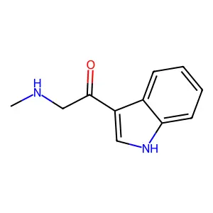 1-(1H-indol-3-yl)-2-(methylamino)ethanone structure