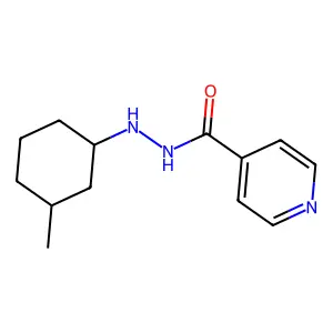 N'-(3-methylcyclohexyl)pyridine-4-carbohydrazide structure