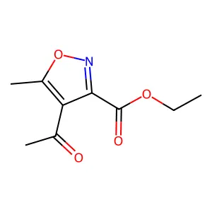 ethyl 4-acetyl-5-methyl-1,2-oxazole-3-carboxylate structure