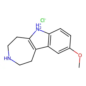 1,2,3,4,5,6-Hexahydro-9-methoxy-azepino(4,5-b)indole hydrochloride structure