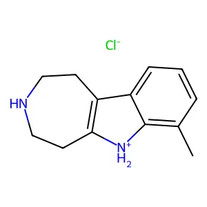 1,2,3,4,5,6-Hexahydro-7-methyl-azepino(4,5-b)indole hydrochloride structure