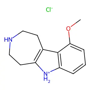 1,2,3,4,5,6-Hexahydro-10-methoxy-azepino(4,5-b)indole hydrochloride structure