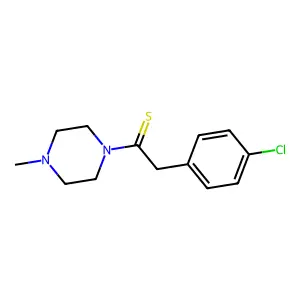 1-[2-(4-Chlorophenyl)ethanethioyl]-4-methylpiperazine structure