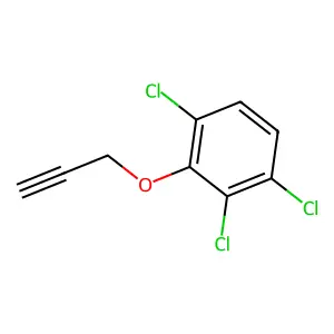 1,2,4-trichloro-3-prop-2-ynoxybenzene structure