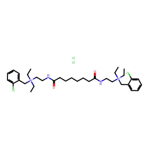 (Suberoylbis(iminoethylene))bis((o-chlorobenzyl)diethylammonium chloride) structure