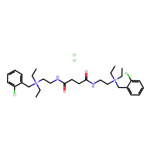 (Succinylbis(iminoethylene))bis((o-chlorobenzyl)diethylammonium chloride) structure