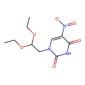 1-(2,2-diethoxyethyl)-5-nitropyrimidine-2,4-dione structure