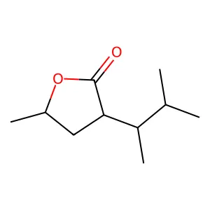 5-methyl-3-(3-methylbutan-2-yl)oxolan-2-one structure