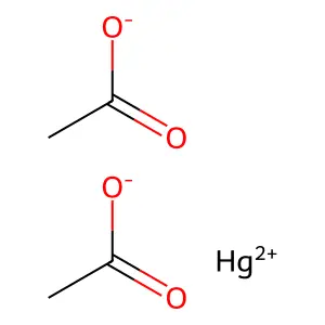 Mercury(II) acetate structure