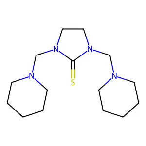 1,3-bis(piperidin-1-ylmethyl)imidazolidine-2-thione structure