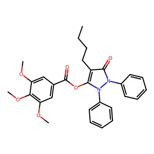 Phenylbutazone trimethylgallate structure