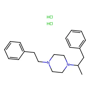 1-(2-phenylethyl)-4-(1-phenylpropan-2-yl)piperazine;dihydrochloride structure