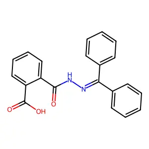 1,2-Benzenedicarboxylic acid, mono((diphenylmethylene)hydrazide) structure
