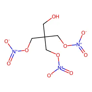 [2-(hydroxymethyl)-3-nitrooxy-2-(nitrooxymethyl)propyl] nitrate structure