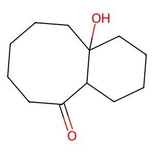 10a-hydroxy-1,2,3,4,4a,6,7,8,9,10-decahydrobenzo[8]annulen-5-one structure