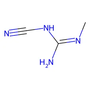 1-cyano-2-methylguanidine structure