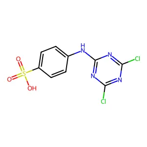 4-[(4,6-dichloro-1,3,5-triazin-2-yl)amino]benzenesulfonic acid structure