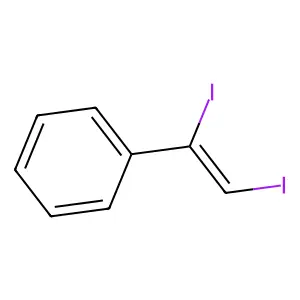 1,2-diiodo-1-phenylethene structure
