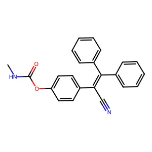 [4-(1-cyano-2,2-diphenylethenyl)phenyl] N-methylcarbamate structure
