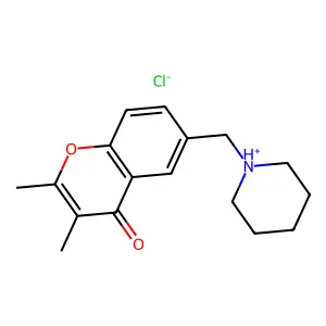 2,3-Dimethyl-6-piperidinomethyl-chromone hydrochloride structure