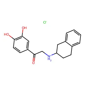N-beta-Tetra-hydronaphthyl noradrenalone hydrochloride structure