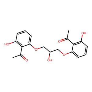 1-[2-[3-(2-acetyl-3-hydroxyphenoxy)-2-hydroxypropoxy]-6-hydroxyphenyl]ethanone structure