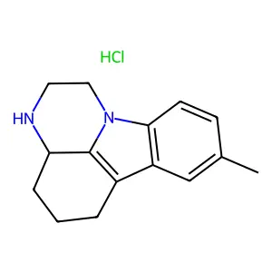12-methyl-1,4-diazatetracyclo[7.6.1.05,16.010,15]hexadeca-9(16),10(15),11,13-tetraene;hydrochloride structure