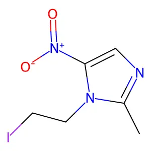 1-(2-iodoethyl)-2-methyl-5-nitroimidazole structure